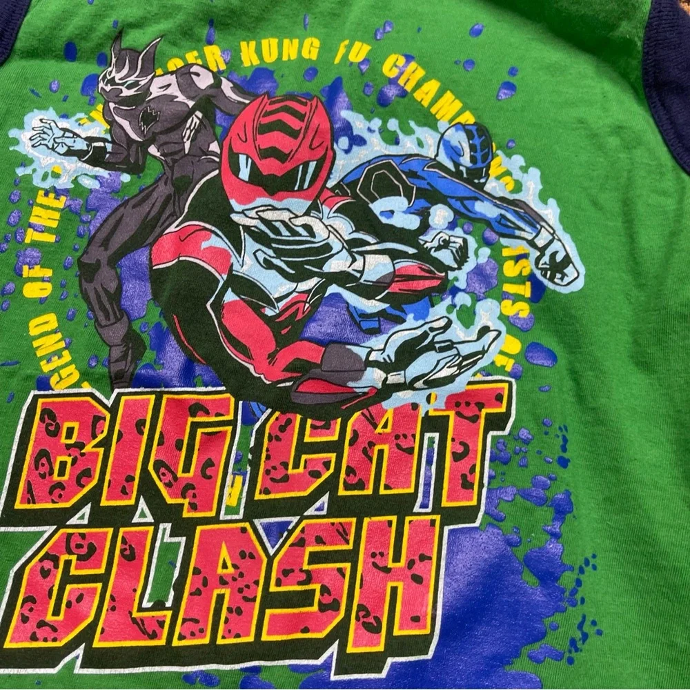 Vtg Power Rangers Operation Overdrive Green Tank Top Shirt Kids Size 5‎ Green